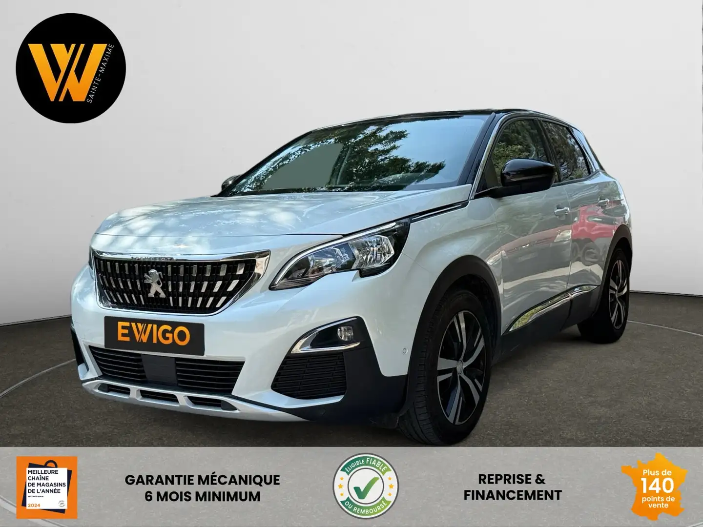 Peugeot 3008 GENERATION-II 1.2 PURETECH 130 ALLURE-COURROIE FAI Blanc - 1
