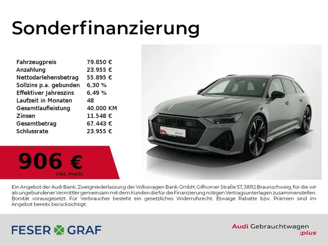 2023 Audi RS6 in Grey for sale