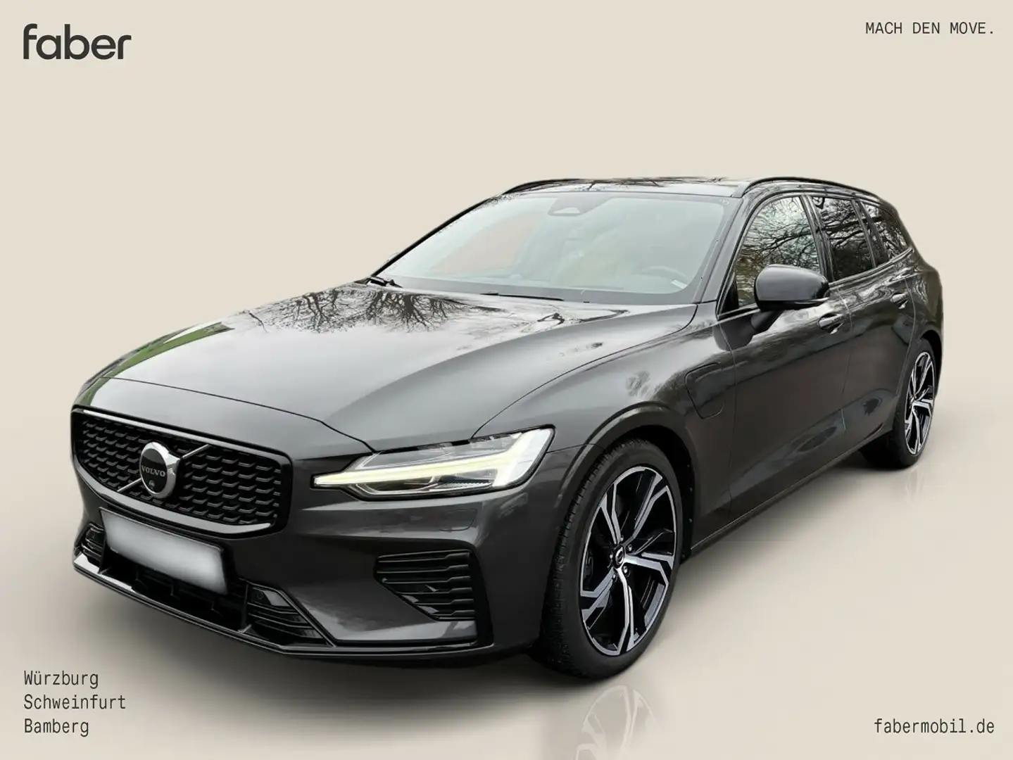 Volvo V60 T8 Ultimate Dark Plug-In Hybrid AWD Gris - 1
