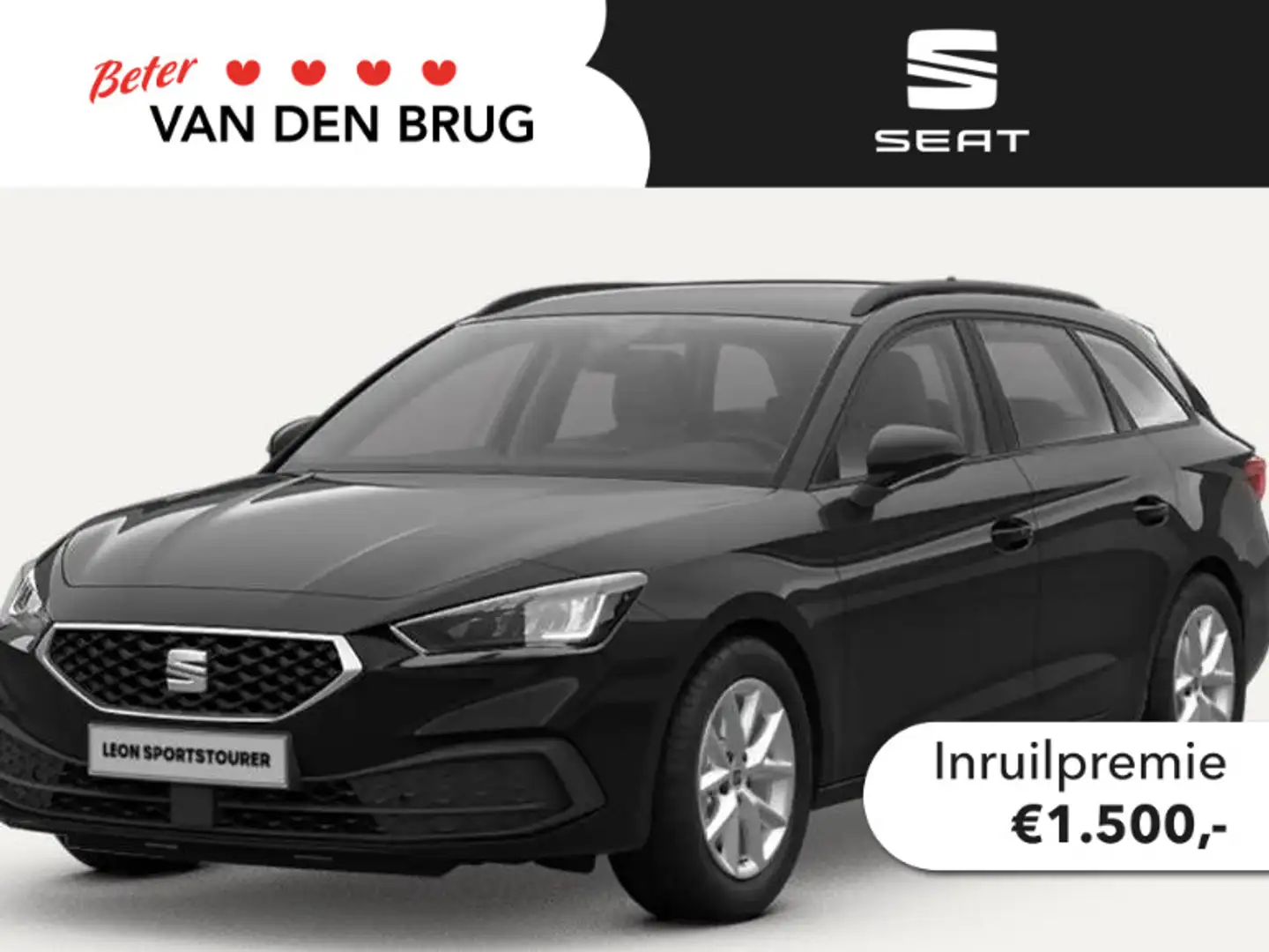 SEAT Leon Sportstourer Style Business Intense 1.5 TSI eHybri Zwart - 1