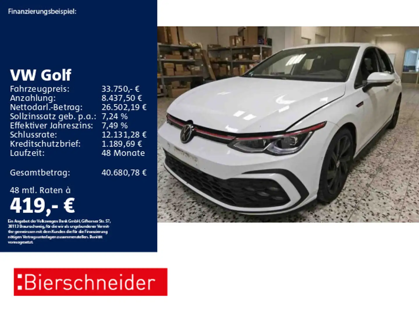 Volkswagen Golf GTI Golf 8 GTI 2.0 TSI DSG MATRIX HuD STAND 18 Weiß - 1