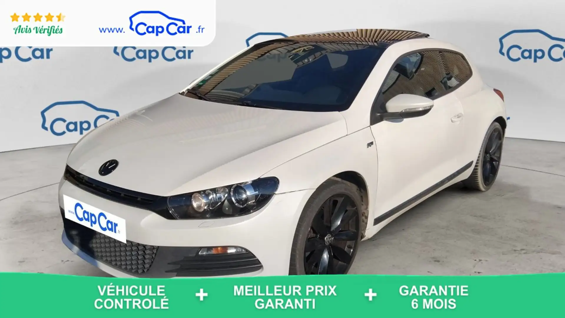 Volkswagen Scirocco 2.0 TDI 177 DSG6 R Line - Automatique Toit ouvrant Weiß - 1