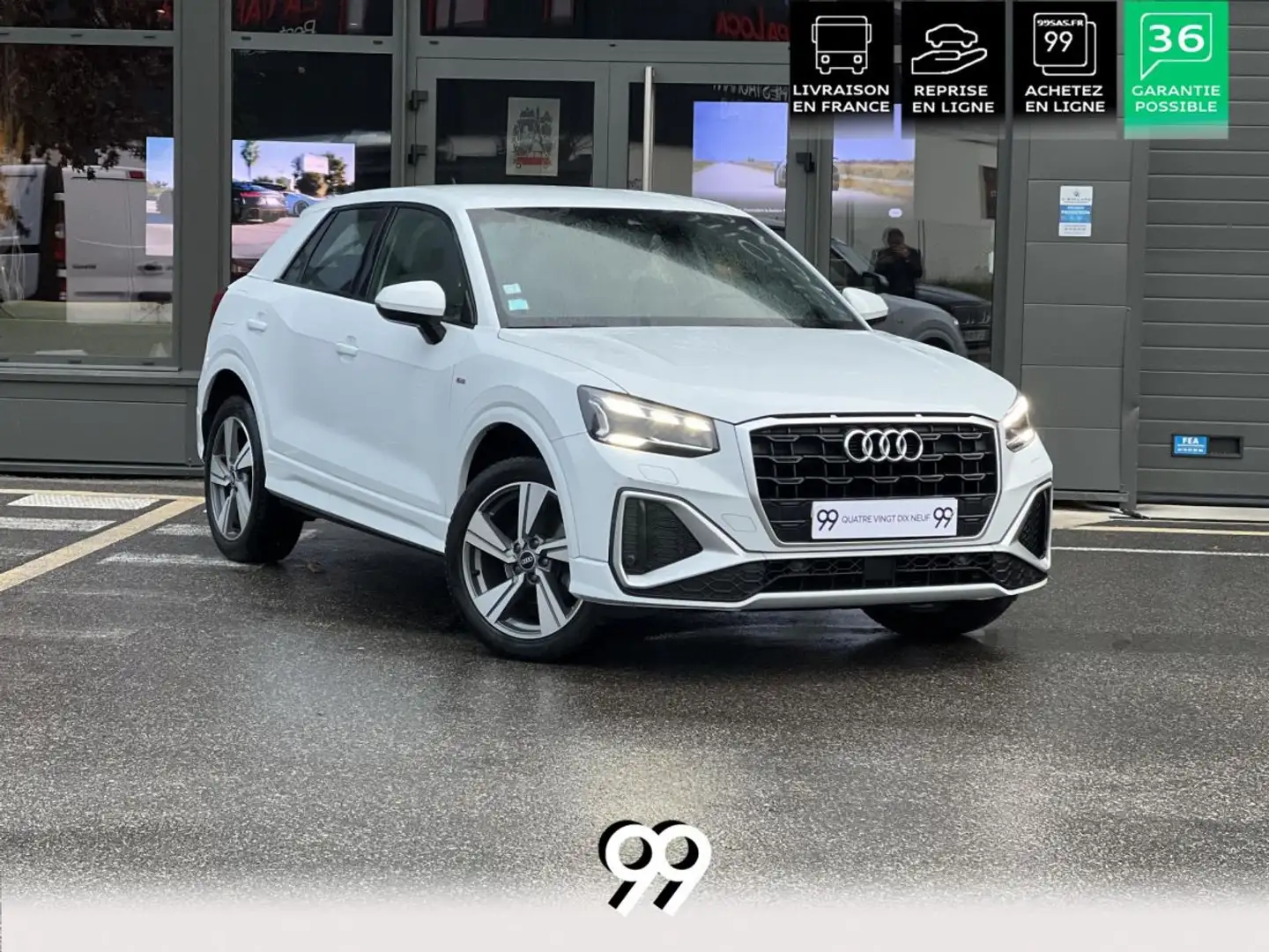 Audi Q2 35 TFSI 150ch S-tronic S line Led LOA crédit livraison reprise Weiß - 1