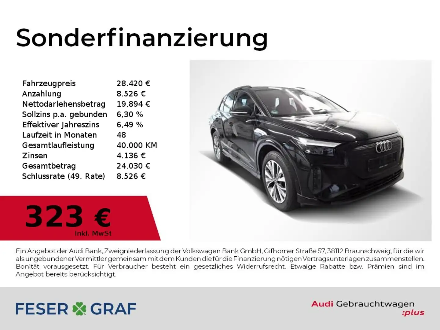 Audi Q4 e-tron 40 e-tron Navi,LED,Kamera,Sportsitze Schwarz - 1