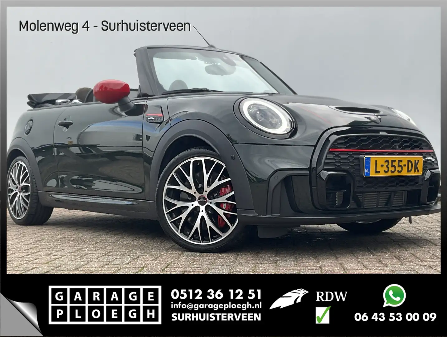 MINI John Cooper Works Cabrio Mini 2.0 Incl.BTW Cabrio H/K Hud Adap.Cruise Stoel Vert - 1