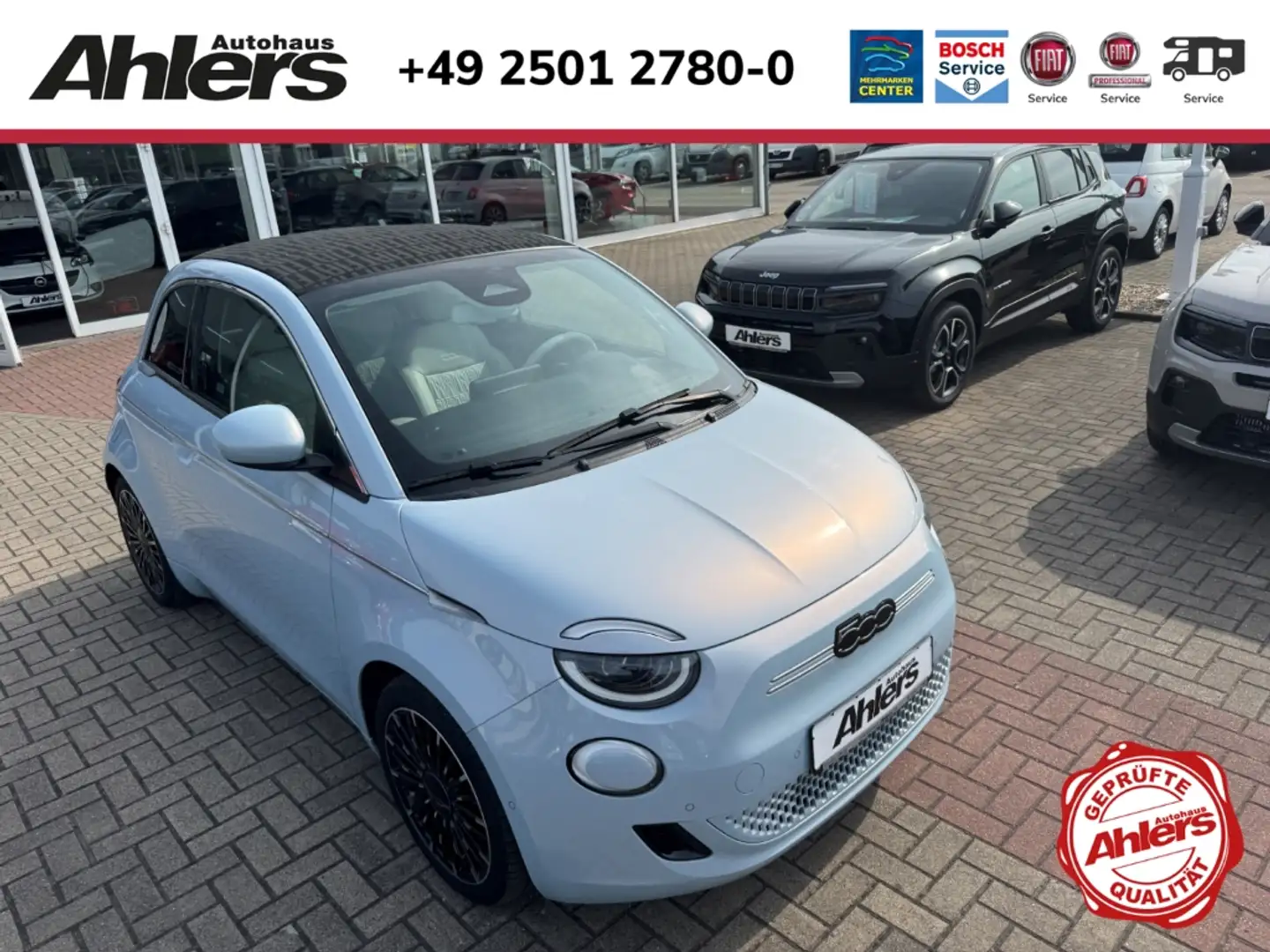 Fiat 500e la Prima+LEDER+NAVI+KAMERA+ACC+SHZ+LED Azul - 1