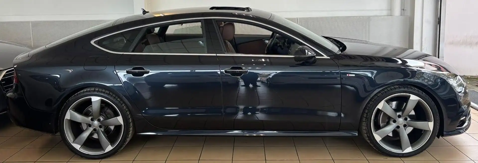 Audi A7 3.0 TDI S-Line Competition ACC HuD Matrix BOSE 21Z Blau - 2