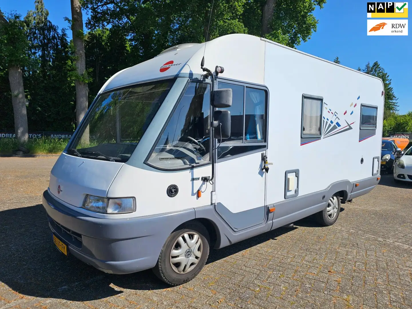Fiat 230 2.5 tdi BURSTNER i578 vast bed/luifel/fie Biały - 1