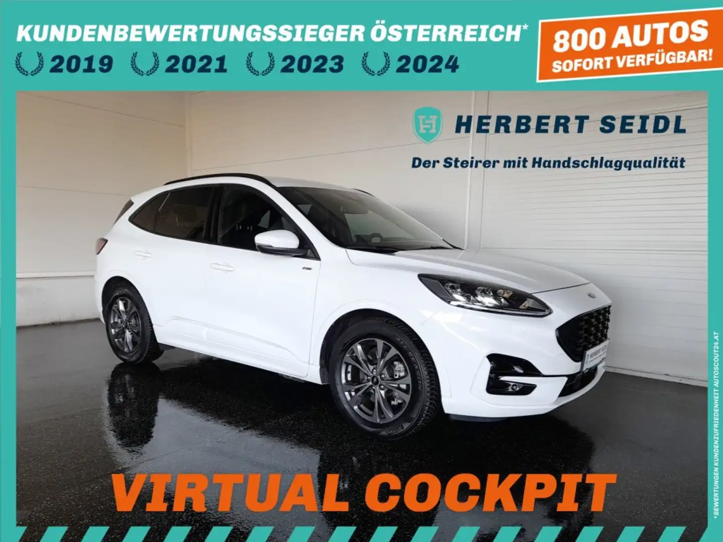 Ford Kuga ST-LINE X 2,5 DURATEC PHEV Aut *VOLL LED / 18 ZOLL / NAVI / VIRTUELL / WINTERPAKET / B&O SOUNDSYSTEM* Weiß - 1