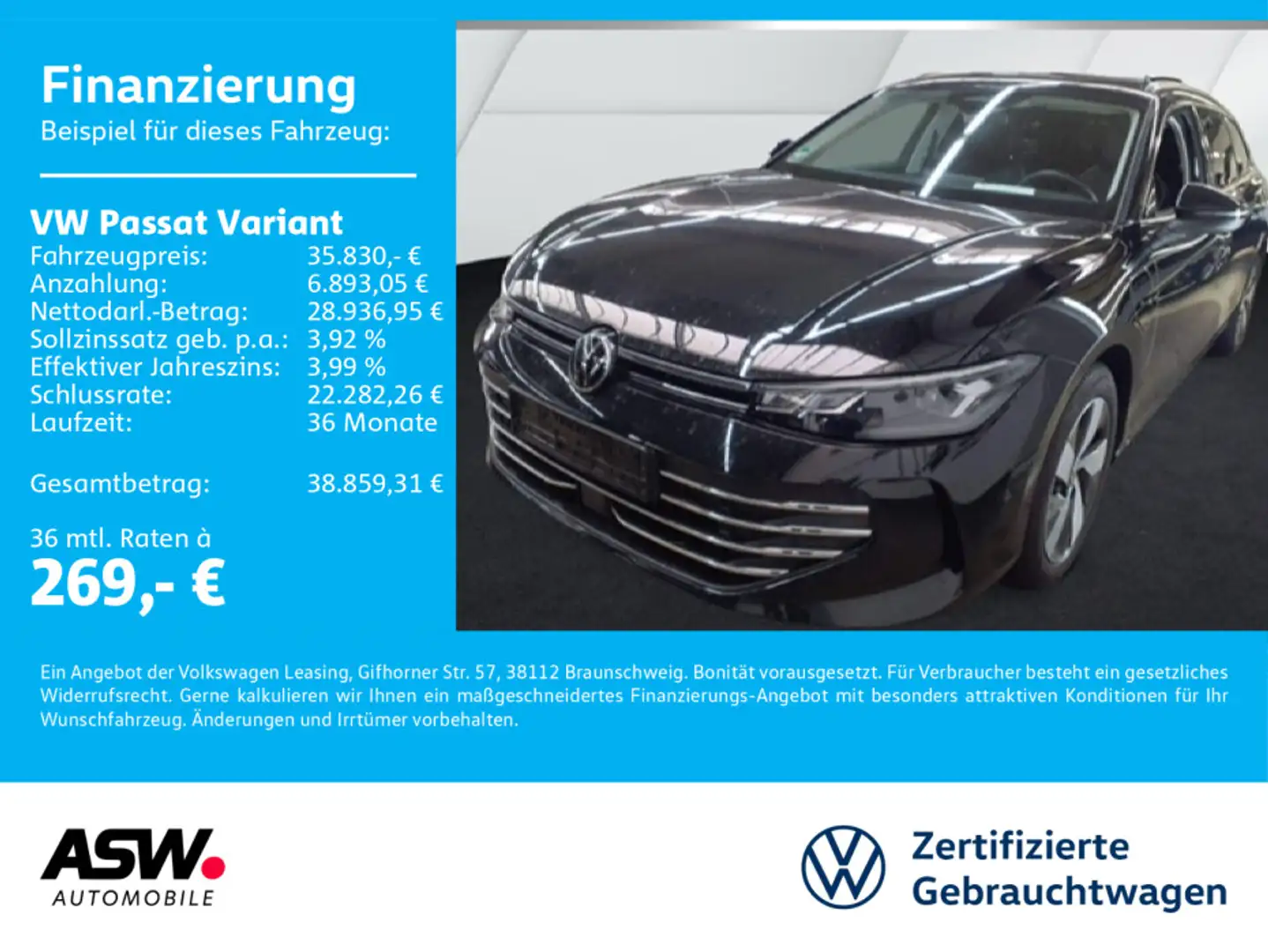 Volkswagen Passat Variant Business 1.5 TSI eHybrid DSG AHK Schwarz - 1