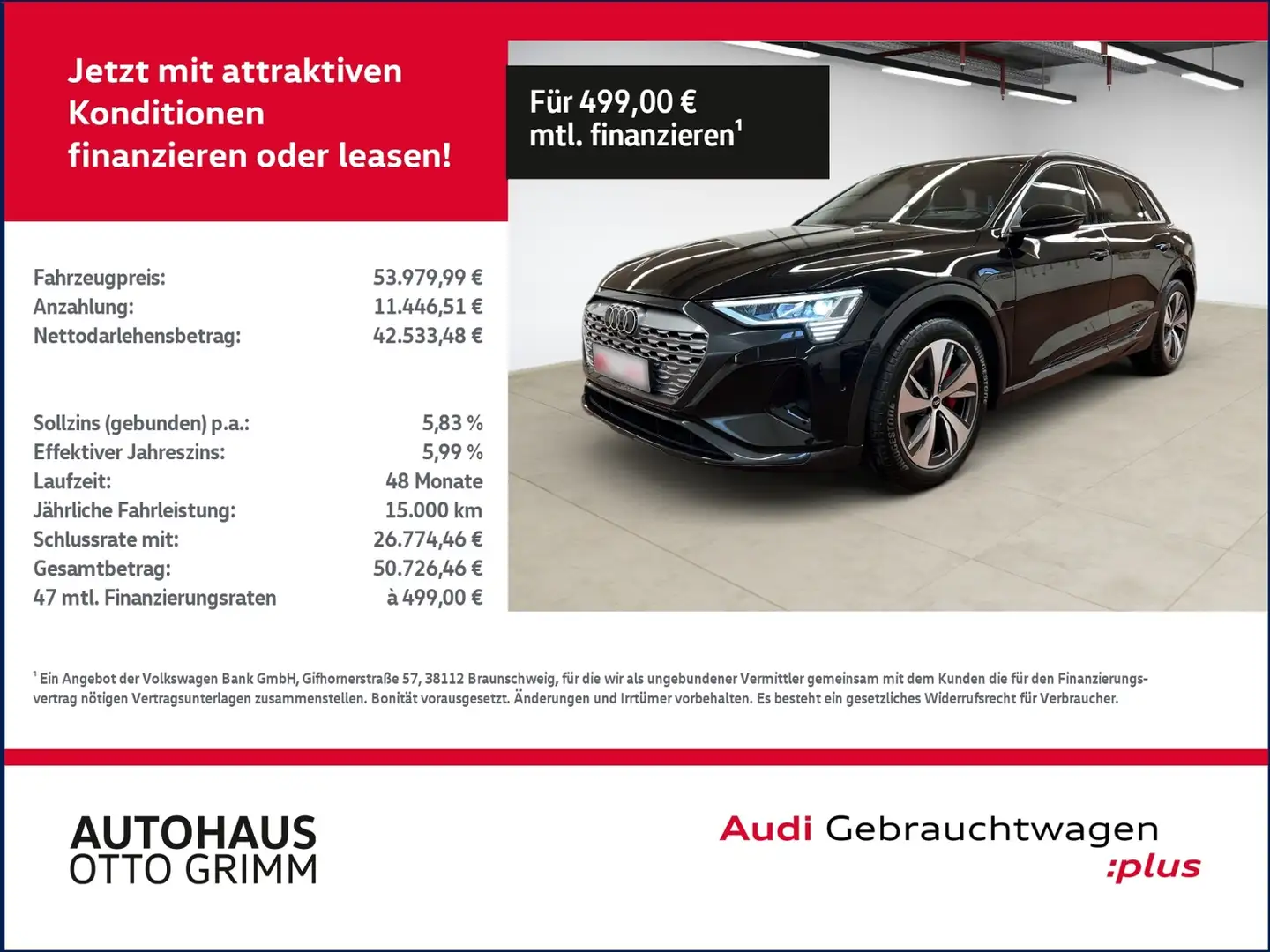 Audi Q8 e-tron 50 advanced quattro  LED Noir - 1