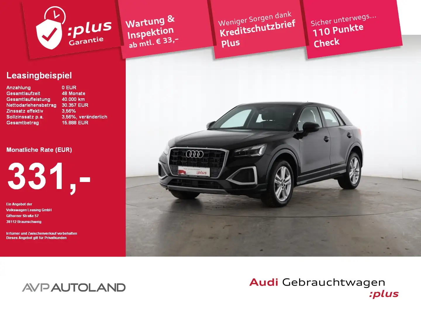 Audi Q2 35 TFSI S tronic advanced AHK | MATRIX-LED Schwarz - 1