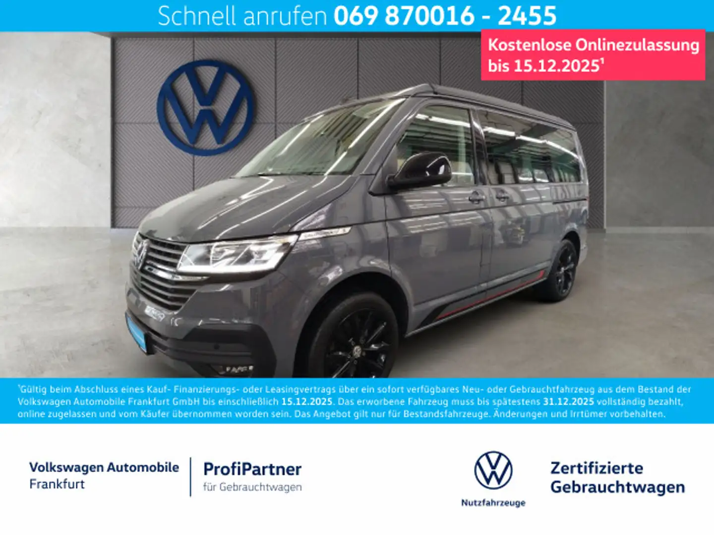 Volkswagen T6.1 California Beach 2.0 TDI DSG Navi LED DAB+ Gri - 1