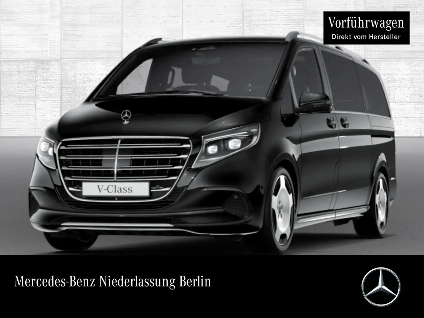 Mercedes-Benz V 300 d 4M EXCLUSIVE+Allrad+SchiebDa+9G+AHK+Navi Schwarz - 1