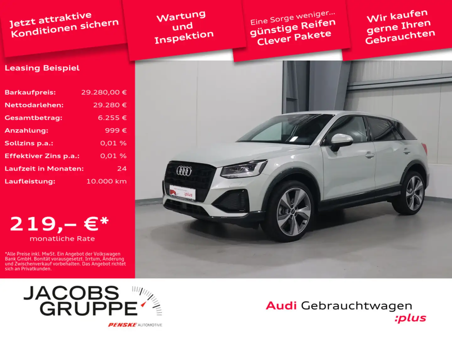 Audi Q2 30 TFSI advanced LED*Tempomat*PDC Silber - 1