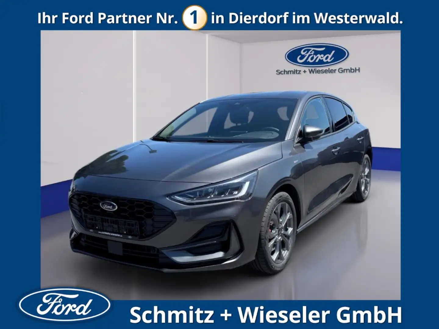 Ford Focus ST-Line 1.0 EcoBoost Mild-Hybrid EU6e, WP, Gris - 1