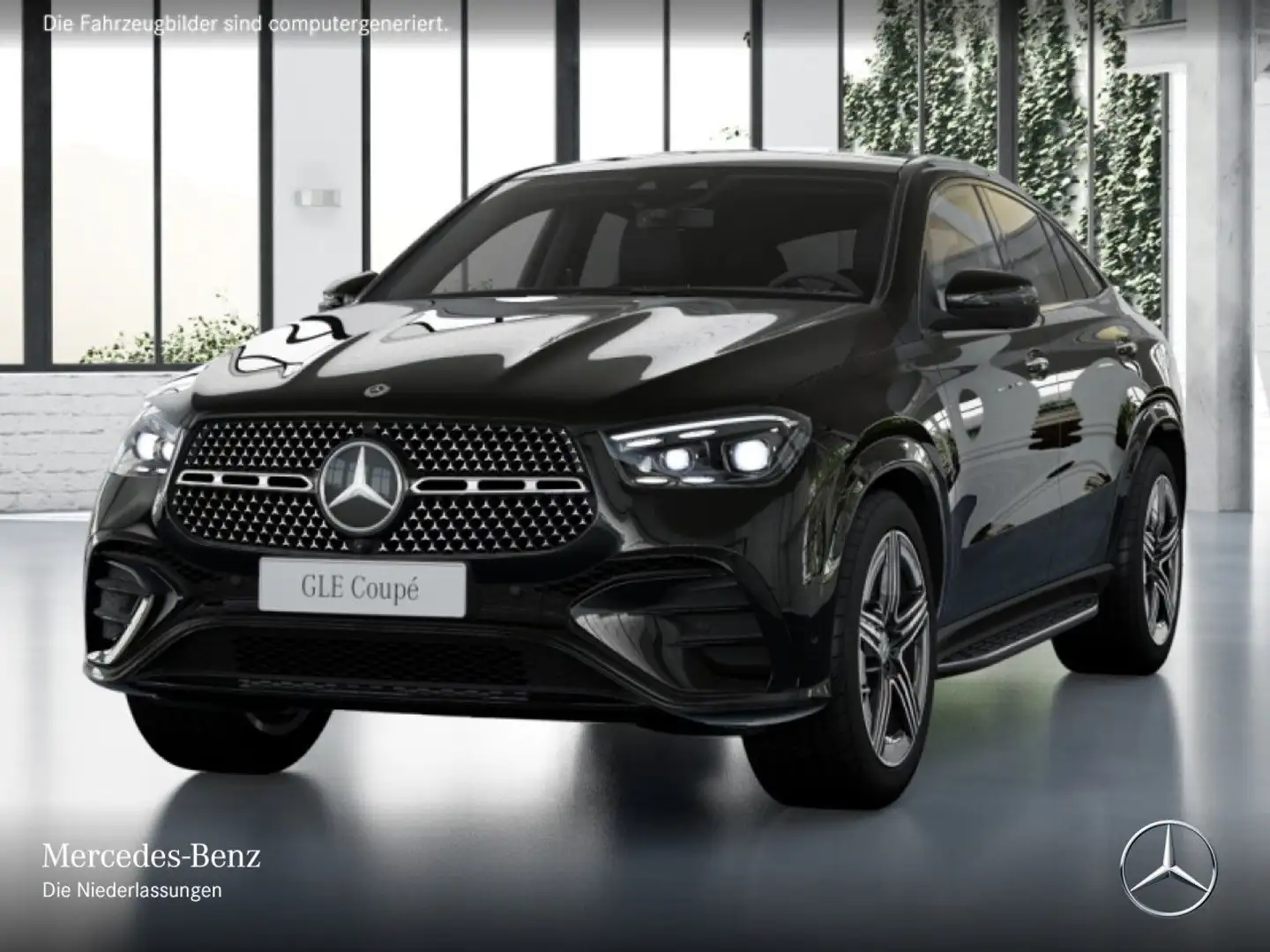 Mercedes-Benz GLE 450 d Coupé 4M AMG+NIGHT+PANO+360+AHK+SPUR+9G Schwarz - 2