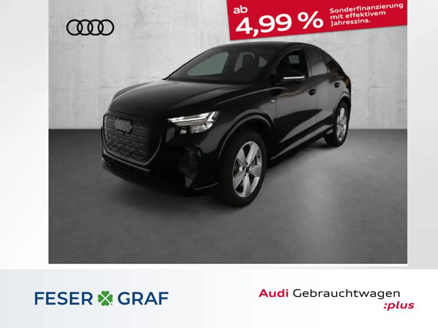 Audi Q4 e-tron Sportback 45 e-tron qu.S-line,Matrix,Navi Pro,AZV, Schwarz - 1
