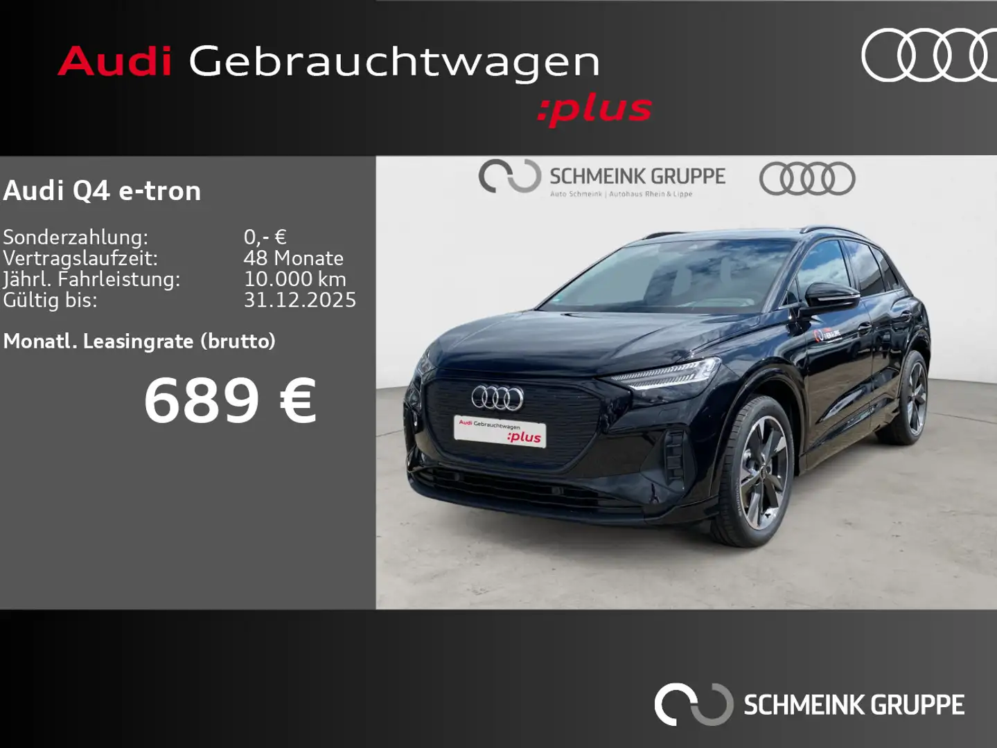 Audi Q4 e-tron 45 e-tron S-line Matrix Sonos ACC Schwarz - 1