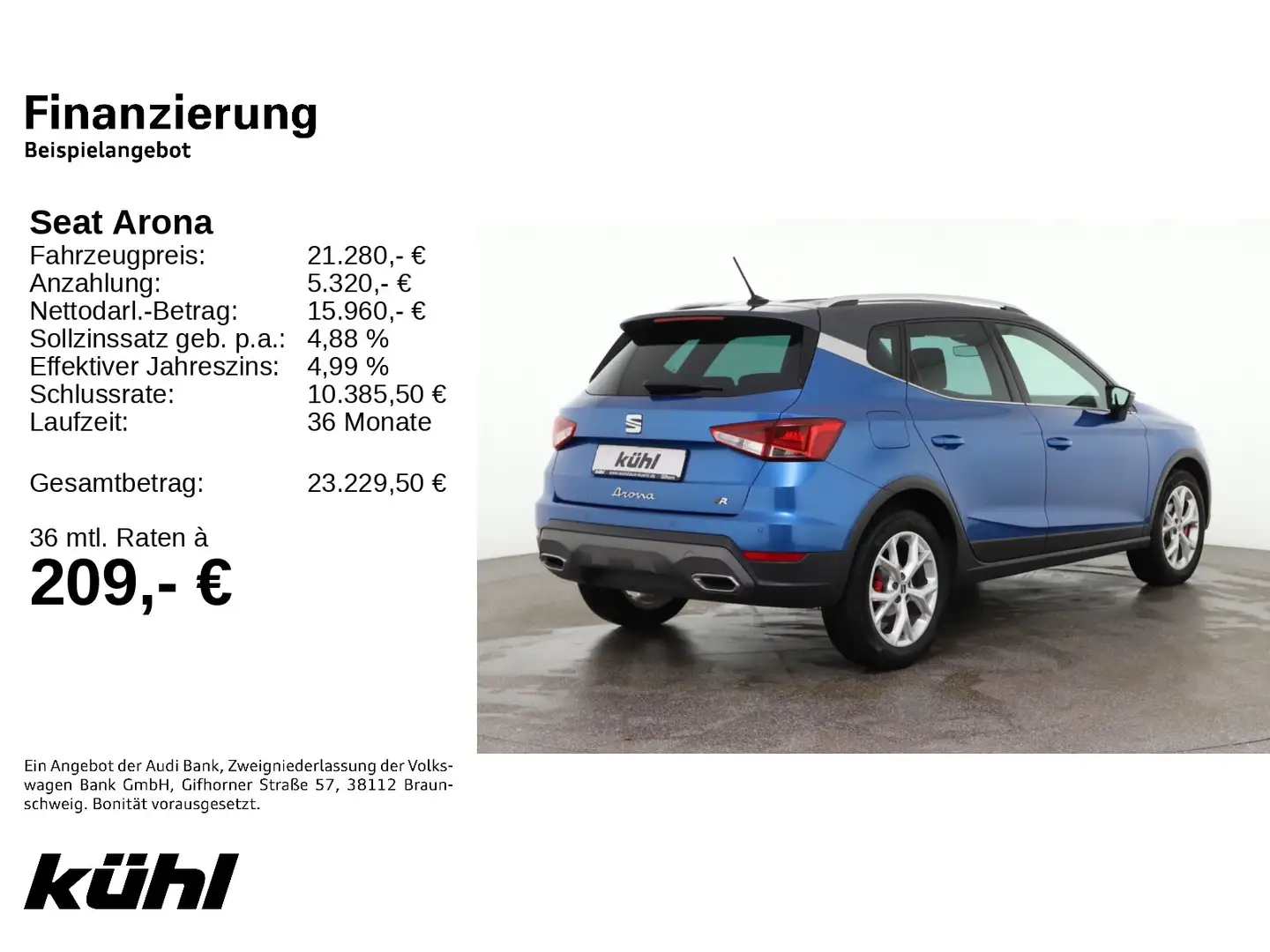 SEAT Arona 1.5 TSI DSG FR LED/ACC/Navi Azul - 2