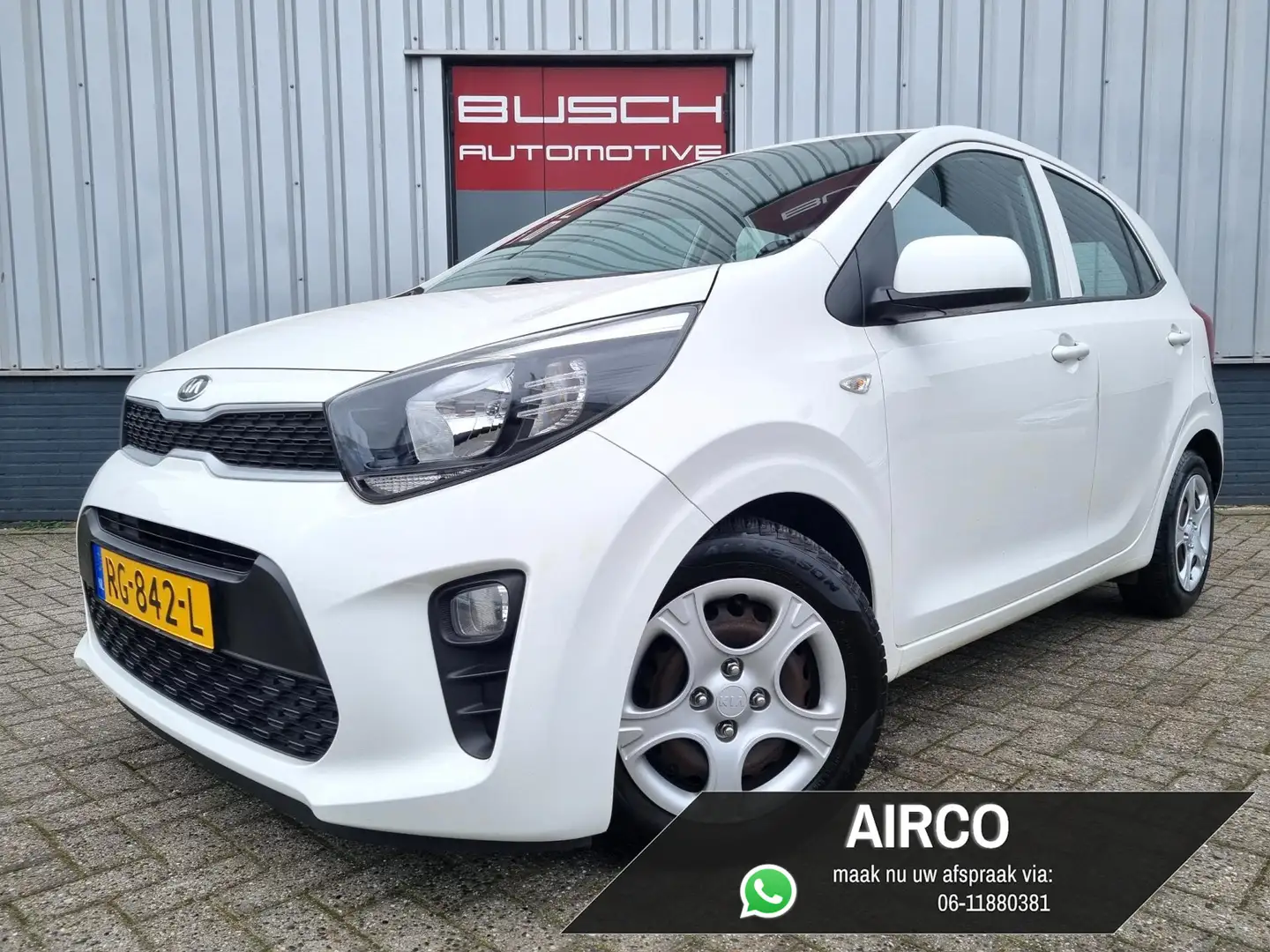 Kia Picanto 1.0 CVVT 5 deurs Economy PlusLine APPLE CARPLAY! Weiß - 1