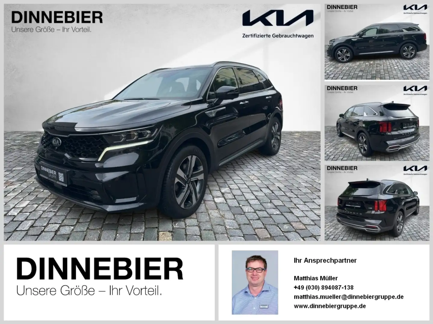 Kia Sorento 1.6T PHEV AWD AT6 PLAT NAPPA GD Zwart - 1