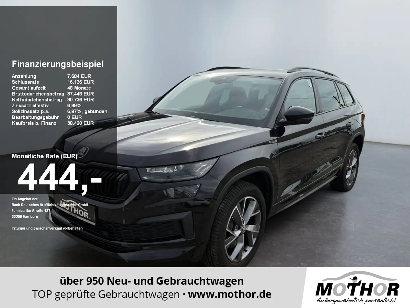 Skoda Kodiaq Sportline 2.0 TDI 4x4 DSG Panoramadach Schwarz - 1