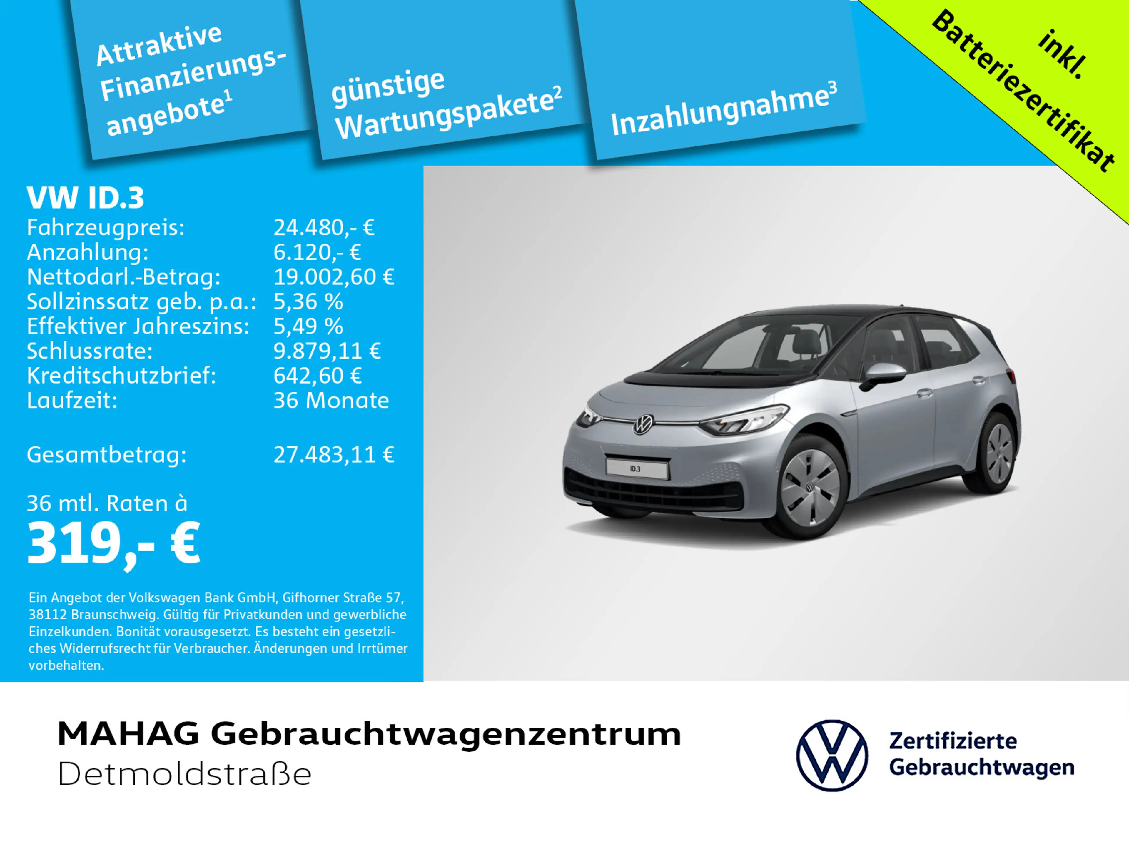 Volkswagen ID.3 Pro Performance 150kW WärmePu CCS LED Navi — photo 2