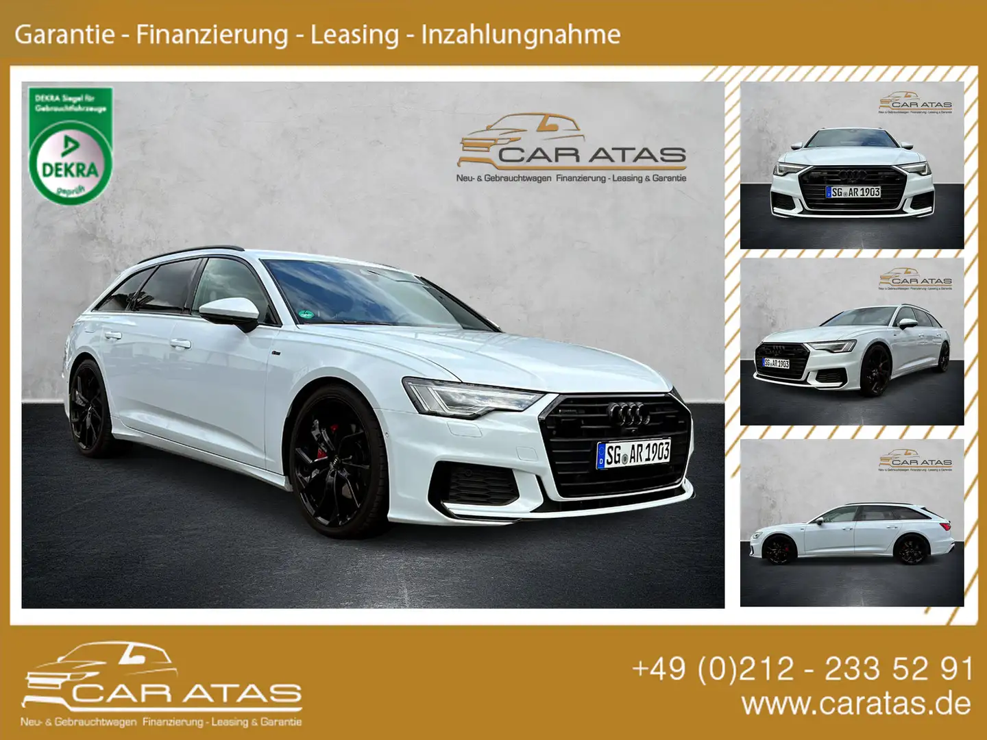 Audi A6 45 TFSI 21 Zoll Audi Garantie 03/2026 ACC Weiß - 1