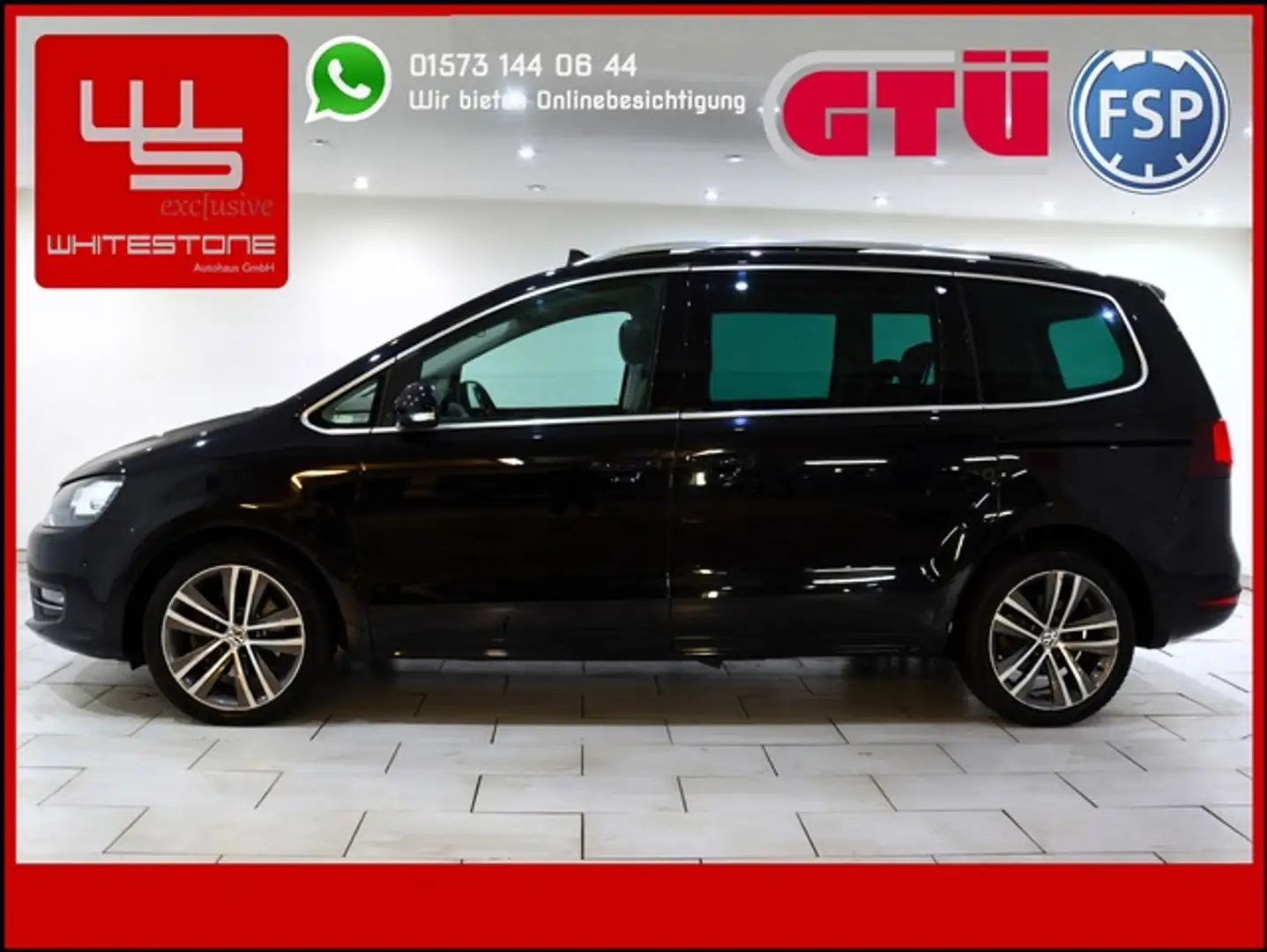 Volkswagen Sharan 2.0 TSI Highline LED ACC Pano Navi Leder Schwarz - 1