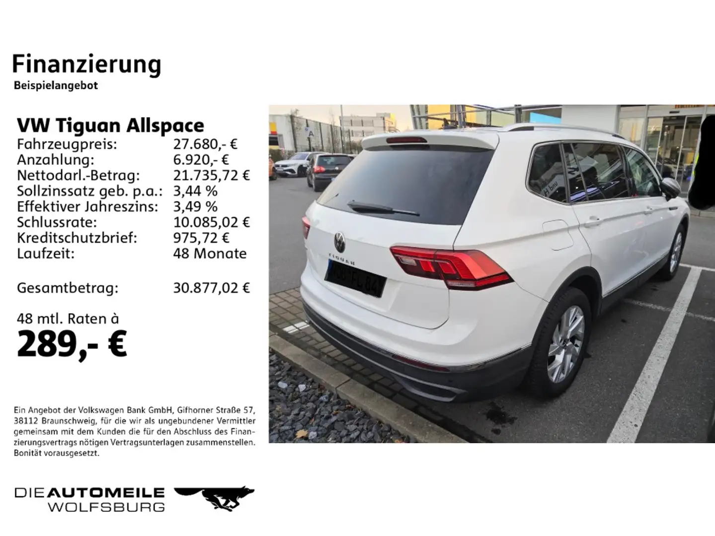 Volkswagen Tiguan Allspace 1.5 TSI Life Standhzg/AHK Weiß - 2