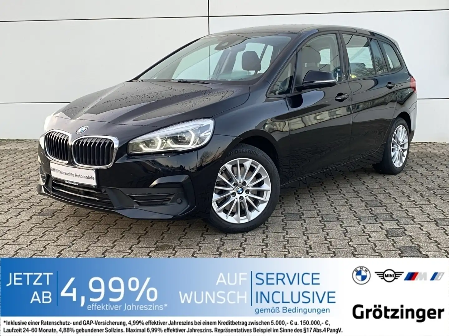 BMW 218 d Gran Tourer Advantage AHK+RFK+Navi+LED+SHZ+ Schwarz - 1