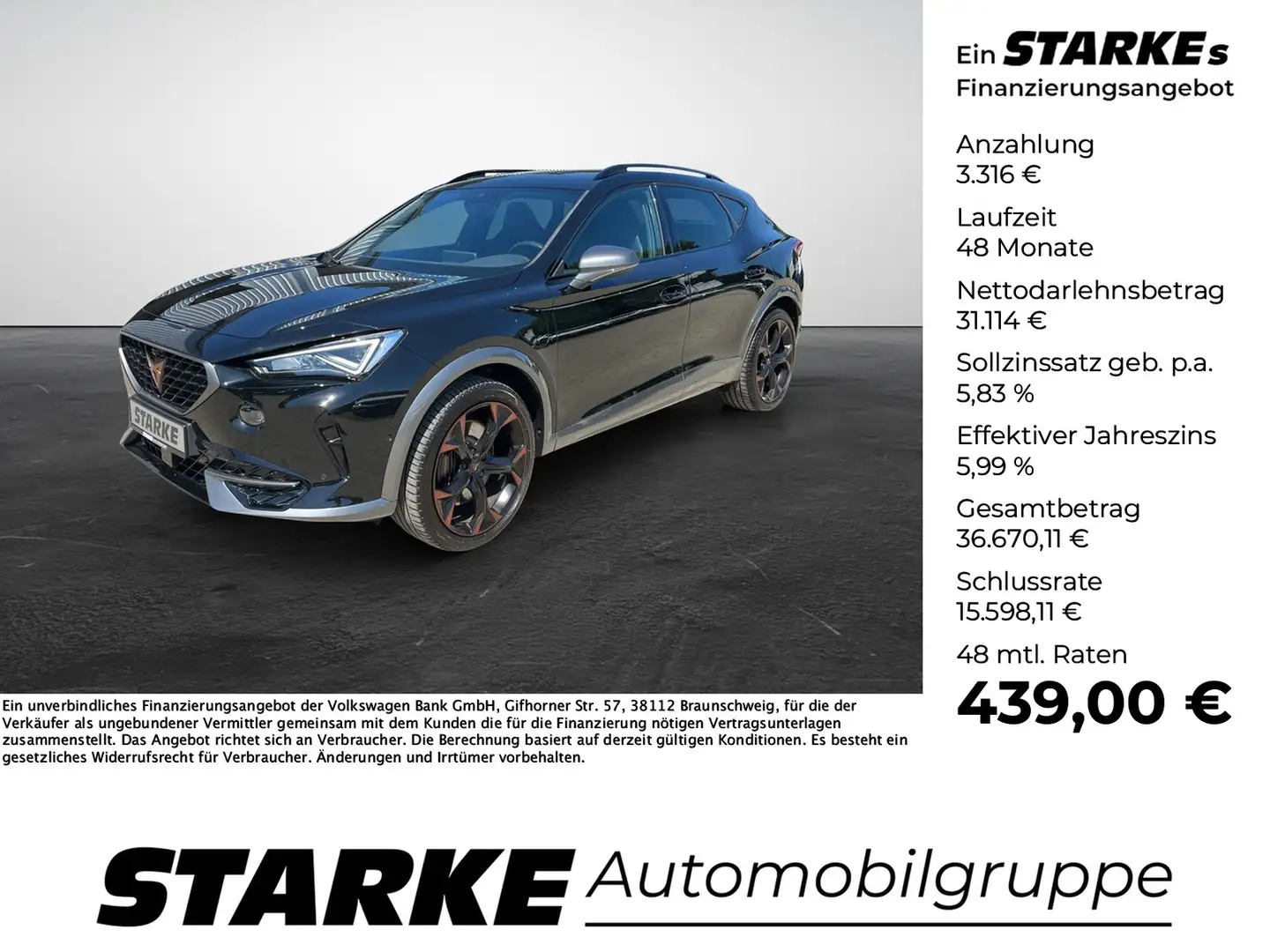 CUPRA Formentor VZ 1.4 TSI DSG eHybrid 245PS PANO AHK 19"LM Schwarz - 1