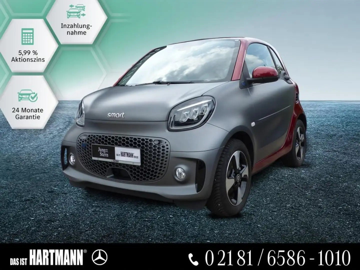smart forTwo EQ  EXCLUSIVE+WINTER+R.KAM+PANORAMA Gri - 1