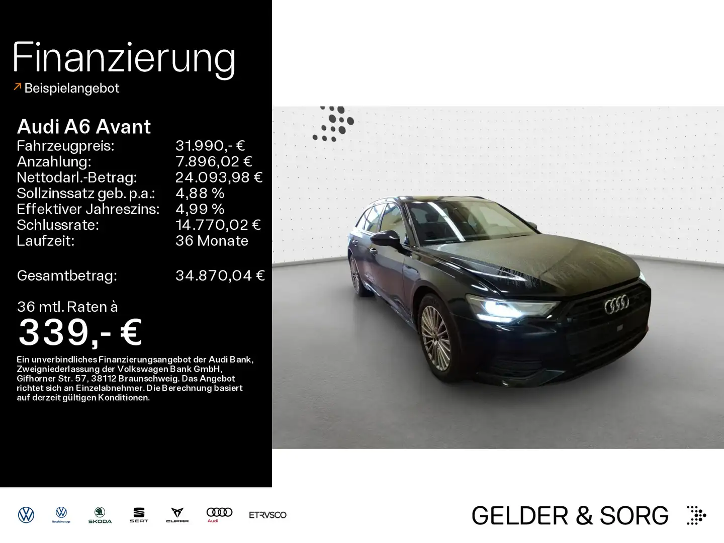 Audi A6 40 TDI Optikpaket*Virtual*DAB*AHK Schwarz - 1