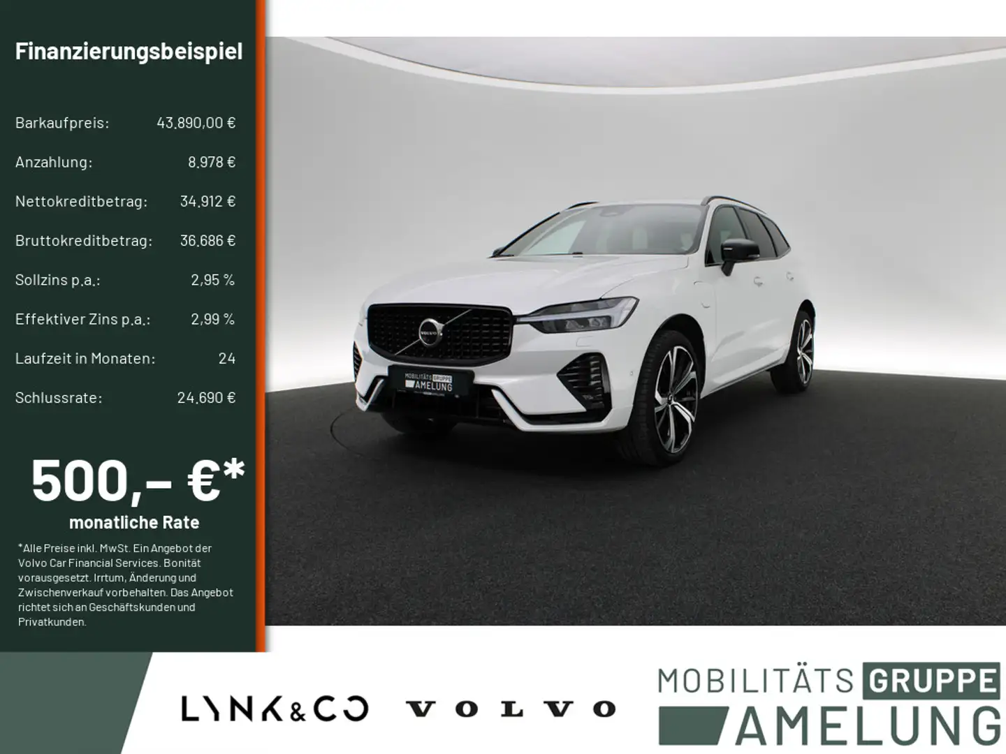 Volvo XC60 T8 R Design AWD LED H/K FACEL. AHK PANO Weiß - 1