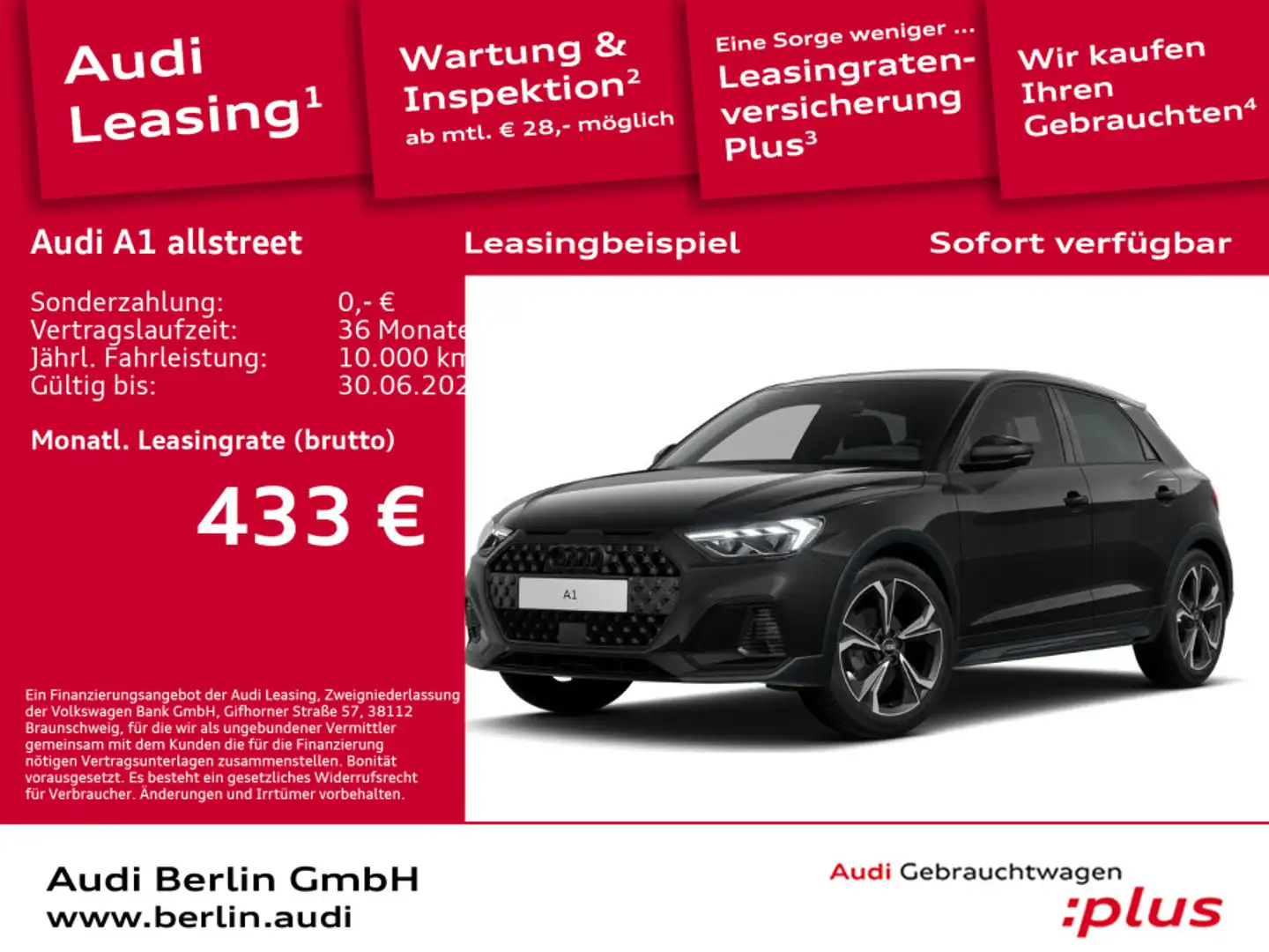 Audi A1 allstreet 35 TFSI S tronic Schwarz - 1
