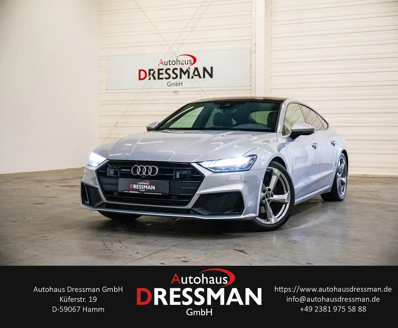 Audi A7 50 TDI quattro S line PANO MATRIX LUFT B&O Zilver - 1