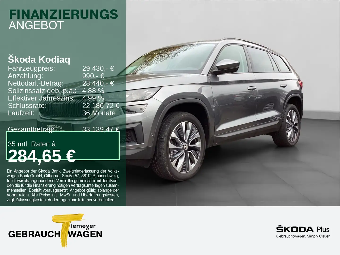Skoda Kodiaq 2.0 TDI AMBITION LM19 KAMERA NAVI MATRIX Grau - 1