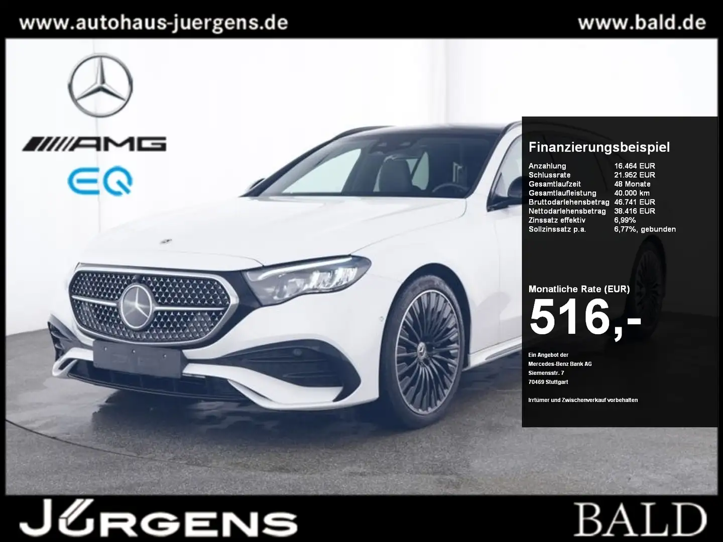 Mercedes-Benz E 300 e T AMG-Advanced/LED/Pano/Cam/Night/20" Weiß - 1