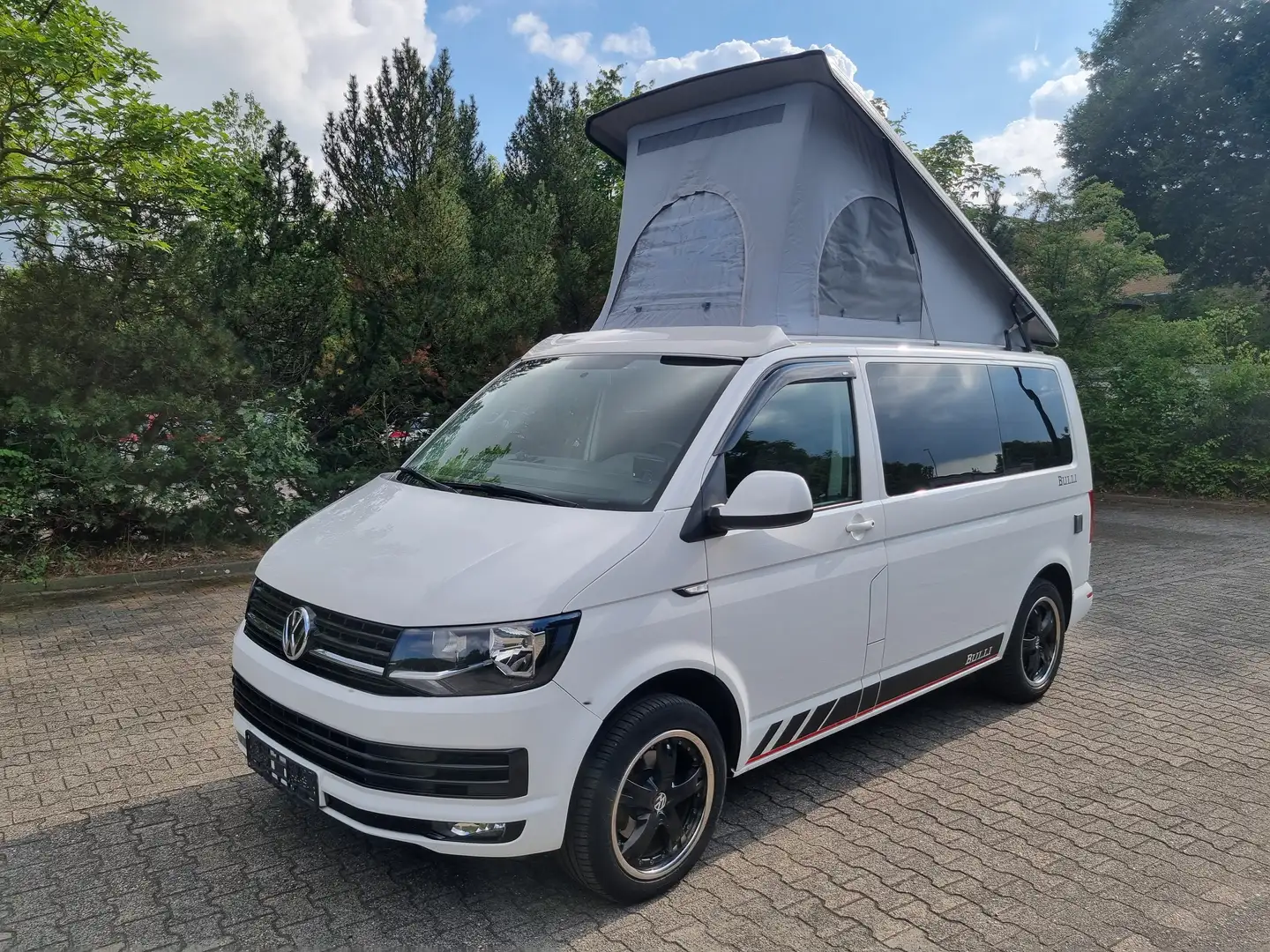Volkswagen Bus Transpoterumbau zum Camper mit Austelldach Weiß - 2