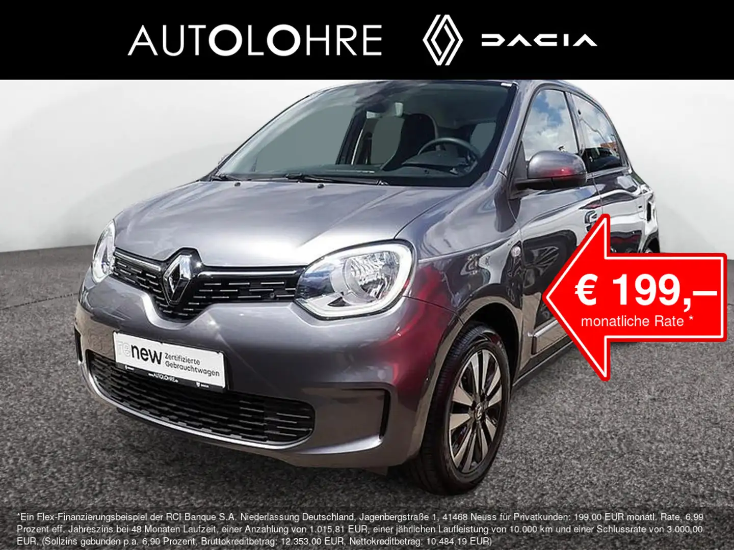 Renault Twingo Intens SCe 65 KLIMA PDC KAMERA NAVI Grijs - 1