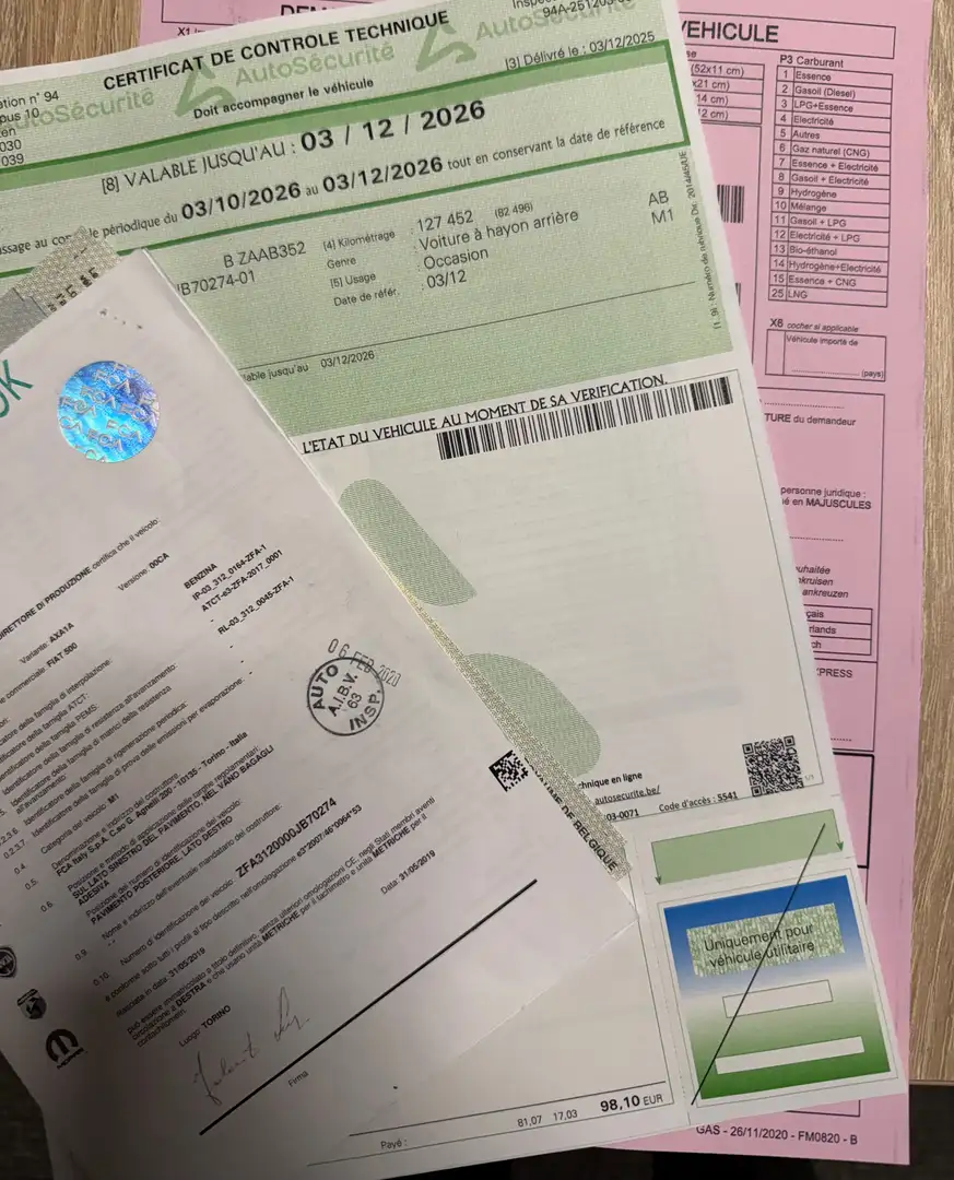 Fiat 500 500 1.2i Mirror 12/2019 CT deja ok Noir - 2