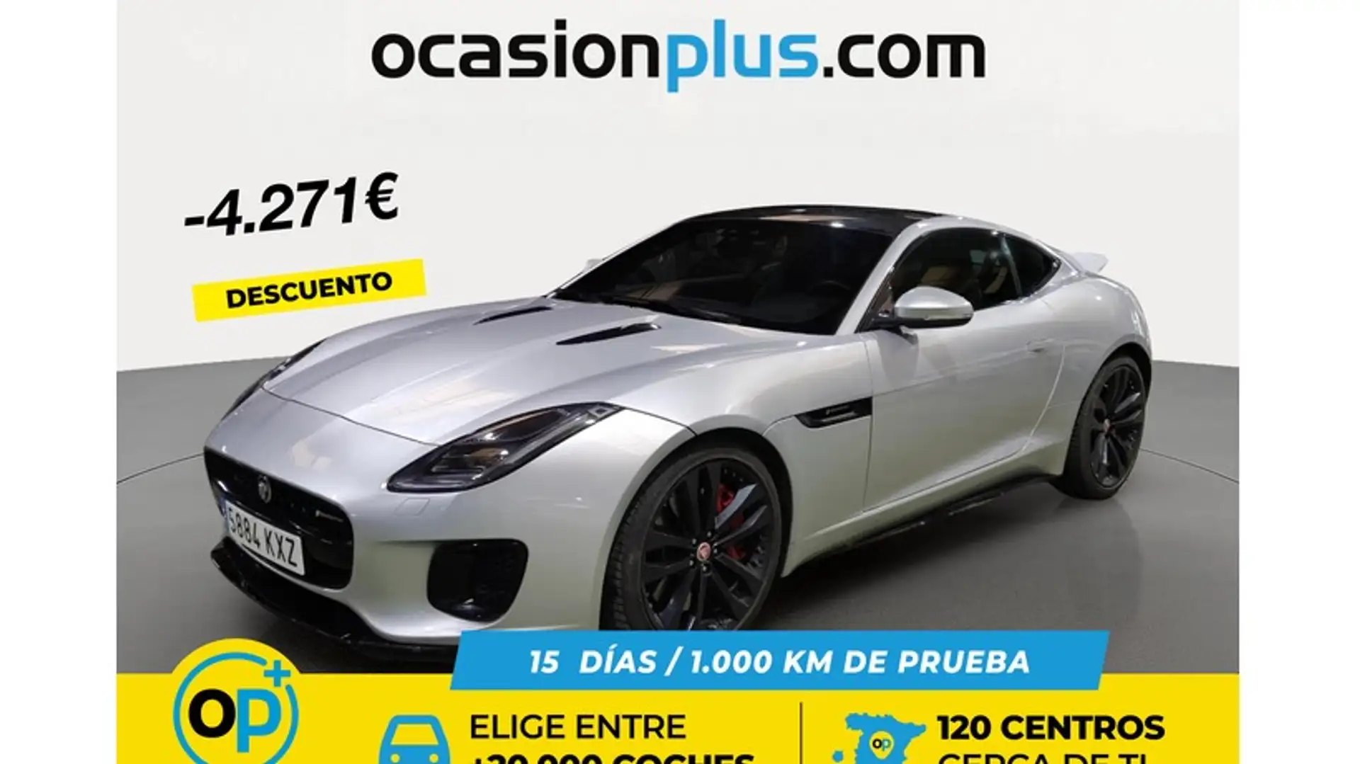 Jaguar F-Type Coupé 2.0 I4 R-Dynamic Aut. 300 Argent - 1