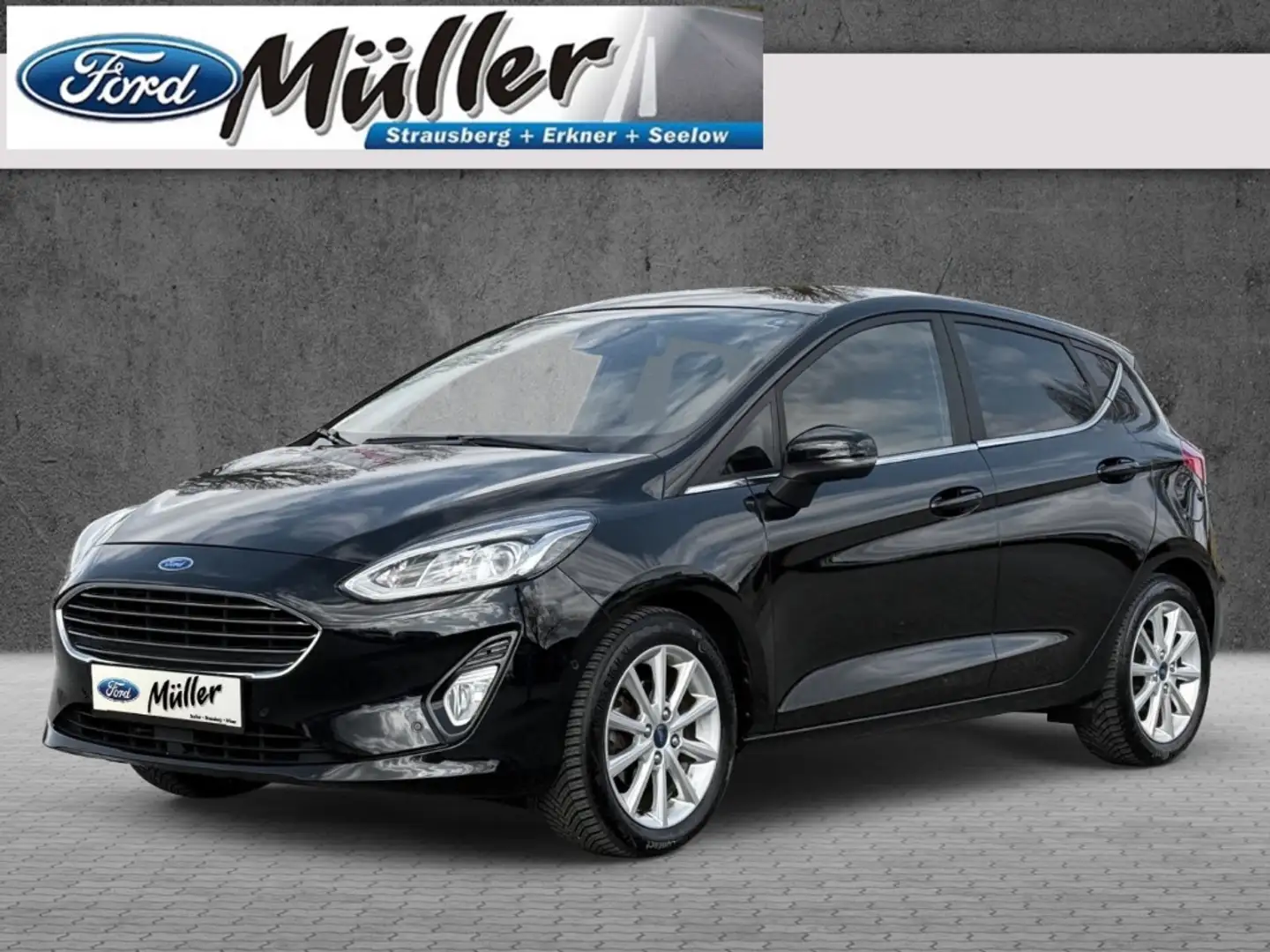 Ford Fiesta Titanium 1.0 EcoBoost Navi LED ACC Nero - 1