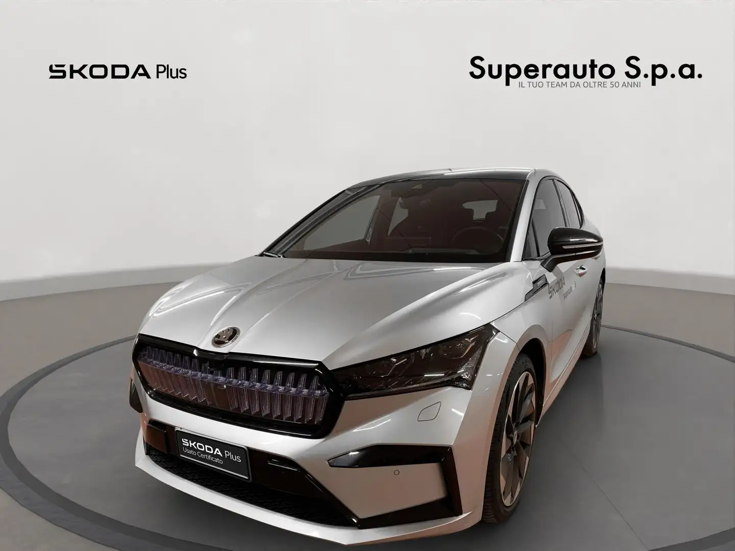 Skoda Enyaq 80 Plus Zilver - 1