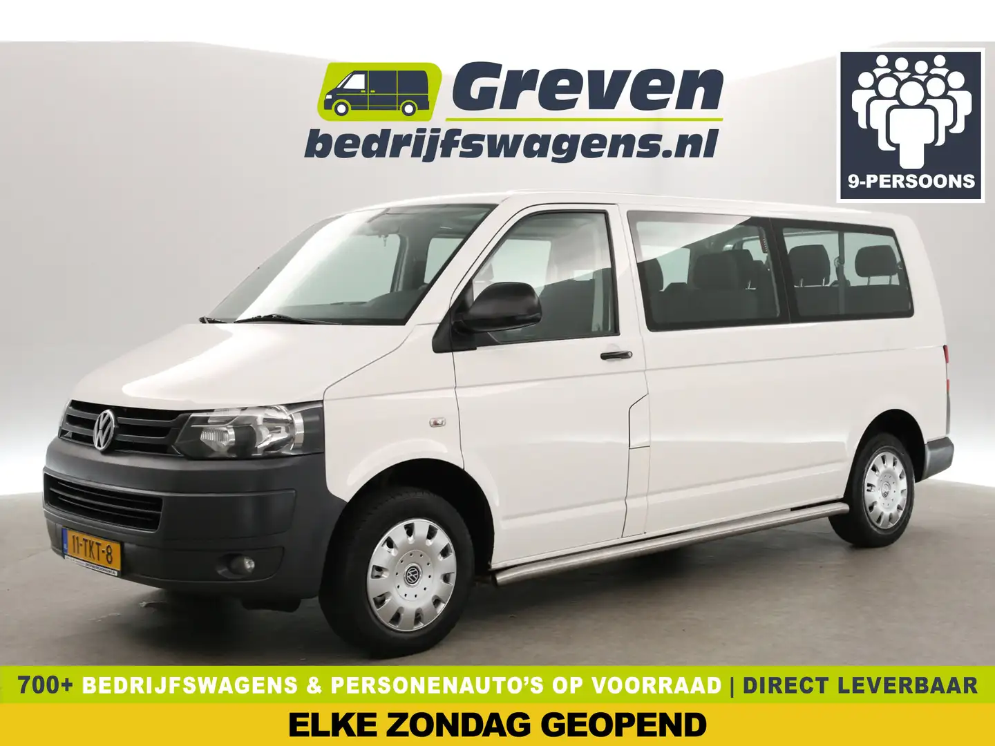 Volkswagen T5 Transporter 2.0 TDI L2H1 | MARGE | 9-Zits | Airco | Cruise | S Blanc - 1