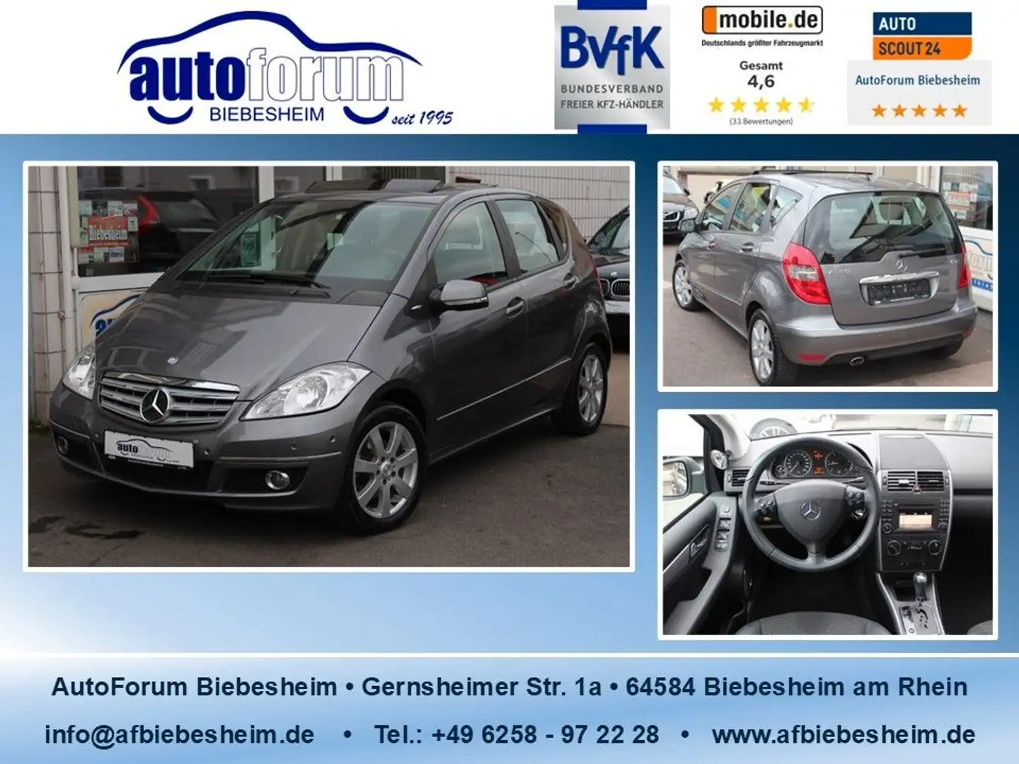 Mercedes-Benz A 180 CDI Teilleder*Navi*Sitzheizung*S-Dach*AHK Gris - 1