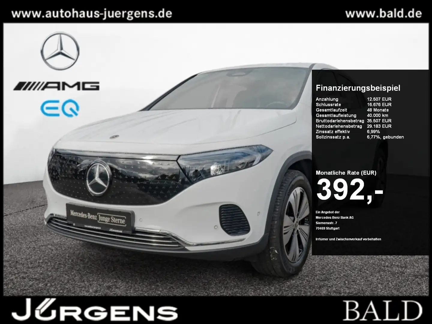 Mercedes-Benz EQA 250 + Progressive/LED/Cam/Totw/Distr/Memo/18" Weiß - 1