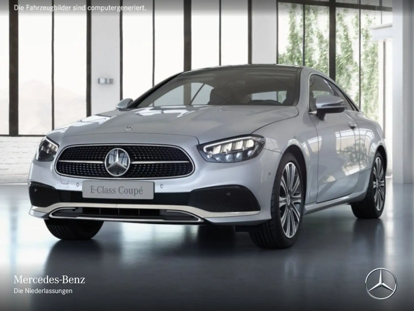 Mercedes-Benz E 450 Coupé 4M AVANTG+PANO+LED+KAMERA+19"+TOTW+9G Silber - 2